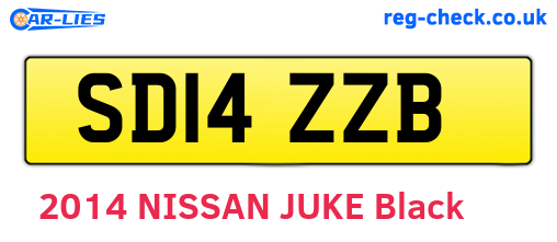SD14ZZB are the vehicle registration plates.