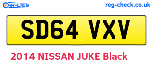 SD64VXV are the vehicle registration plates.