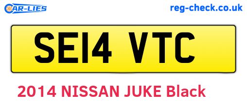 SE14VTC are the vehicle registration plates.