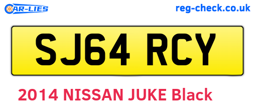 SJ64RCY are the vehicle registration plates.
