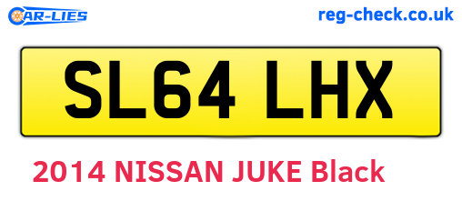SL64LHX are the vehicle registration plates.
