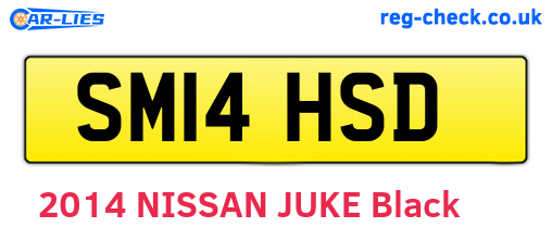 SM14HSD are the vehicle registration plates.