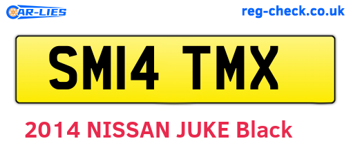 SM14TMX are the vehicle registration plates.