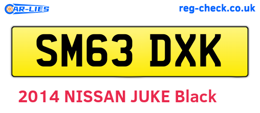 SM63DXK are the vehicle registration plates.