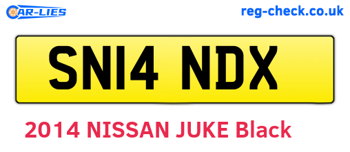 SN14NDX are the vehicle registration plates.