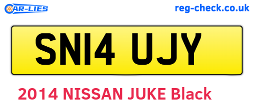 SN14UJY are the vehicle registration plates.