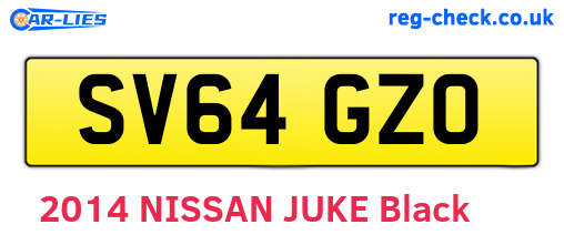 SV64GZO are the vehicle registration plates.