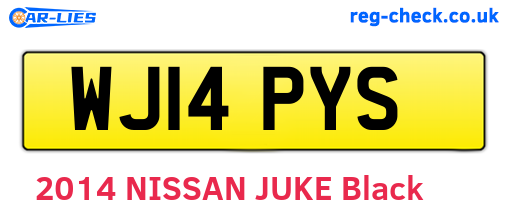 WJ14PYS are the vehicle registration plates.
