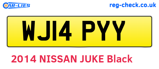 WJ14PYY are the vehicle registration plates.