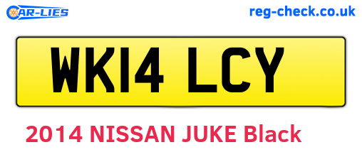 WK14LCY are the vehicle registration plates.
