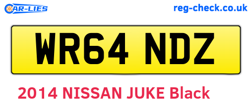 WR64NDZ are the vehicle registration plates.