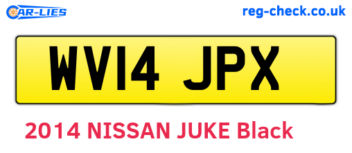 WV14JPX are the vehicle registration plates.