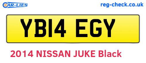 YB14EGY are the vehicle registration plates.