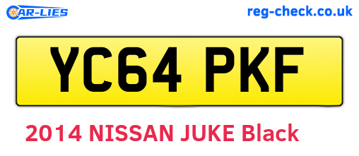 YC64PKF are the vehicle registration plates.