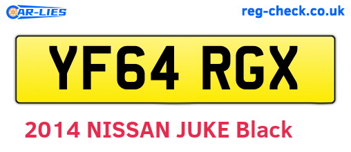 YF64RGX are the vehicle registration plates.