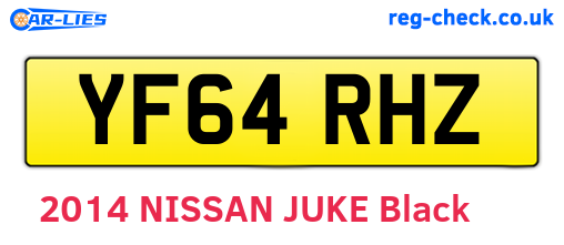 YF64RHZ are the vehicle registration plates.