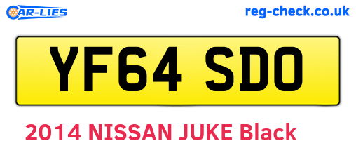 YF64SDO are the vehicle registration plates.