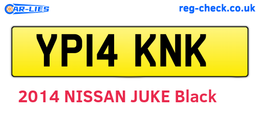 YP14KNK are the vehicle registration plates.