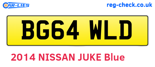 BG64WLD are the vehicle registration plates.