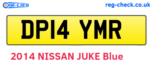 DP14YMR are the vehicle registration plates.