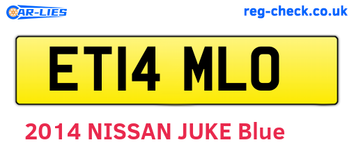 ET14MLO are the vehicle registration plates.