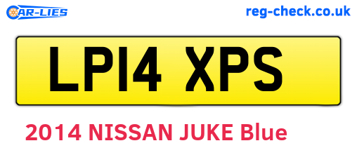 LP14XPS are the vehicle registration plates.