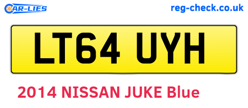 LT64UYH are the vehicle registration plates.
