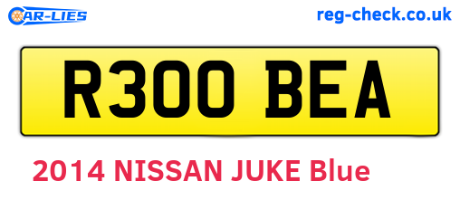 R300BEA are the vehicle registration plates.