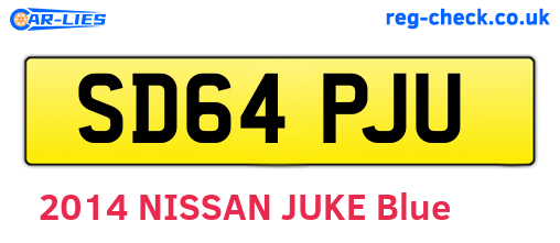 SD64PJU are the vehicle registration plates.