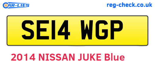 SE14WGP are the vehicle registration plates.