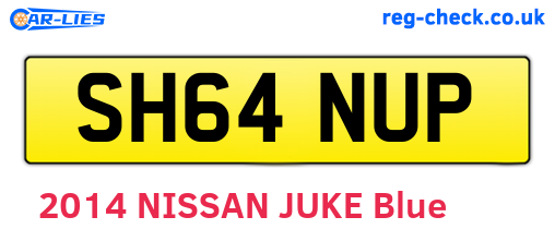 SH64NUP are the vehicle registration plates.