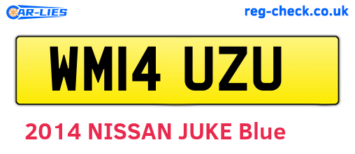WM14UZU are the vehicle registration plates.