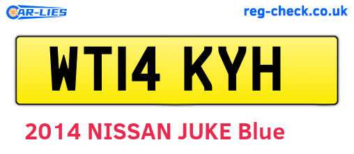 WT14KYH are the vehicle registration plates.