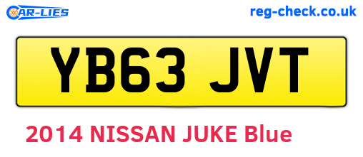 YB63JVT are the vehicle registration plates.