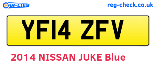 YF14ZFV are the vehicle registration plates.