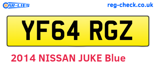YF64RGZ are the vehicle registration plates.