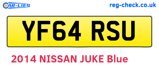 YF64RSU are the vehicle registration plates.