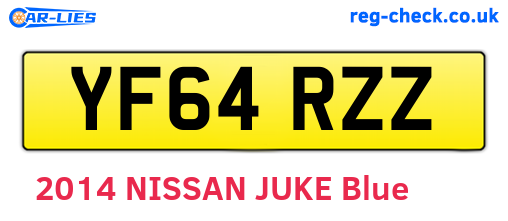 YF64RZZ are the vehicle registration plates.