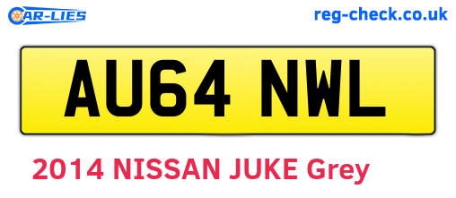 AU64NWL are the vehicle registration plates.