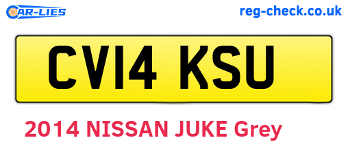 CV14KSU are the vehicle registration plates.