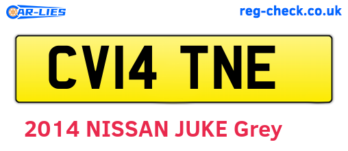 CV14TNE are the vehicle registration plates.