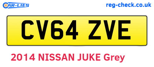CV64ZVE are the vehicle registration plates.