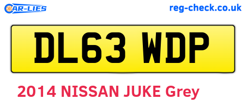 DL63WDP are the vehicle registration plates.