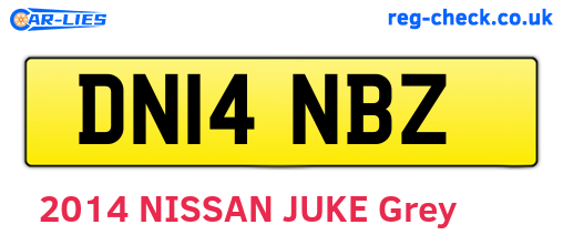 DN14NBZ are the vehicle registration plates.