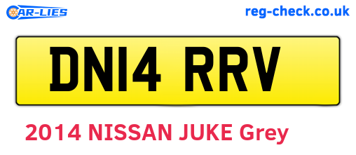 DN14RRV are the vehicle registration plates.