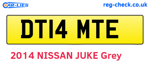DT14MTE are the vehicle registration plates.