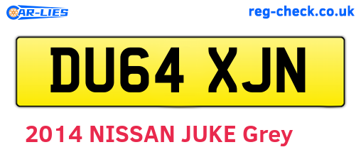 DU64XJN are the vehicle registration plates.