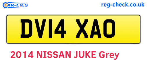 DV14XAO are the vehicle registration plates.