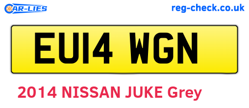 EU14WGN are the vehicle registration plates.