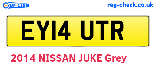 EY14UTR are the vehicle registration plates.